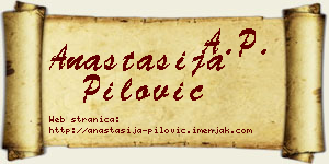 Anastasija Pilović vizit kartica